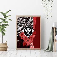 Aloha Vintage Hawaii Tribal Canvas Wall Art Red Style LT9 - Polynesian Pride