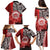 Aloha Vintage Hawaii Tribal Family Matching Puletasi Dress and Hawaiian Shirt Red Style LT9 - Polynesian Pride