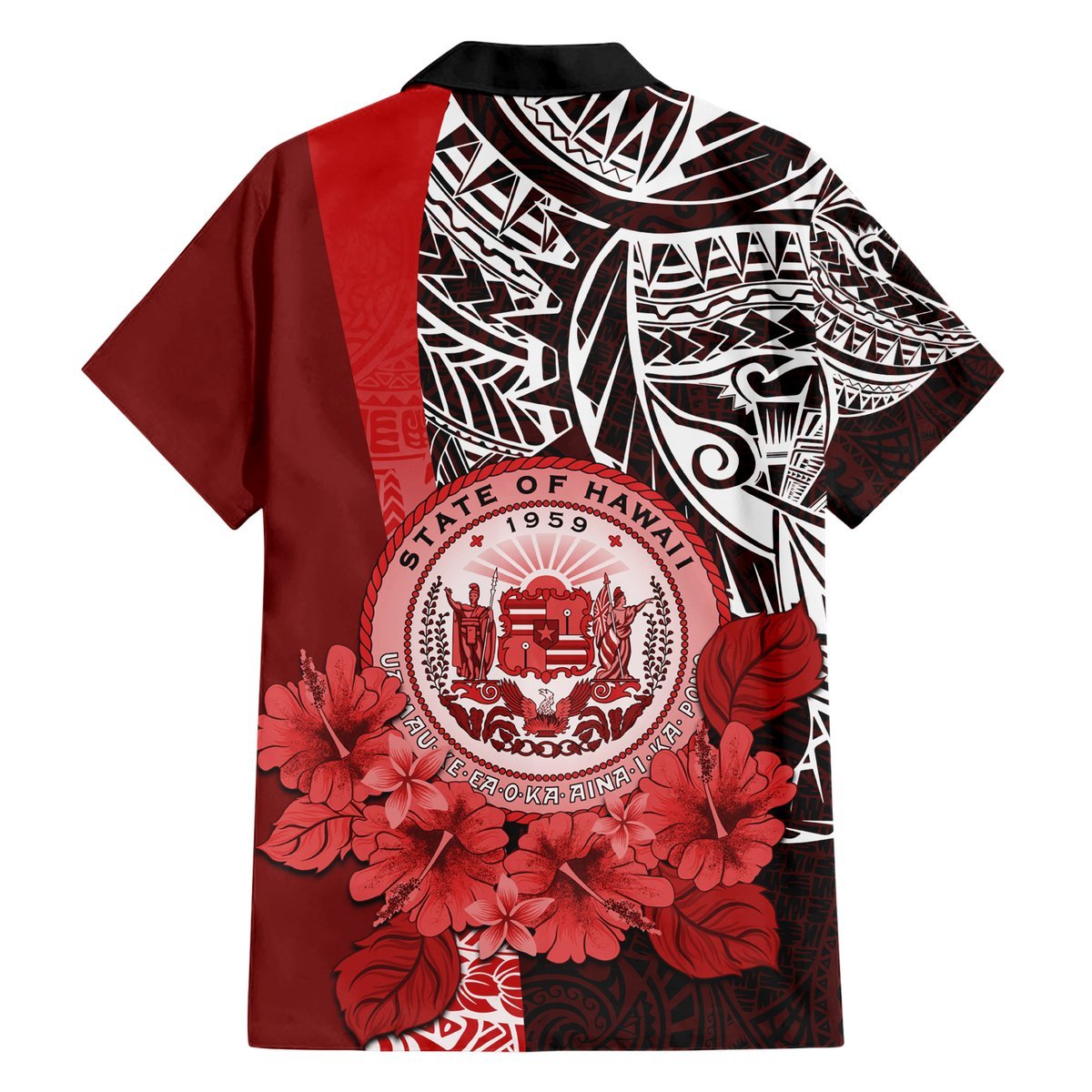 Aloha Vintage Hawaii Tribal Hawaiian Shirt Red Style LT9 - Polynesian Pride