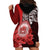 Aloha Vintage Hawaii Tribal Hoodie Dress Red Style LT9 - Polynesian Pride