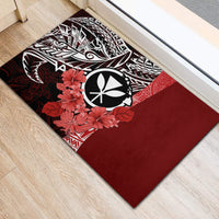Aloha Vintage Hawaii Tribal Rubber Doormat Red Style LT9 - Polynesian Pride