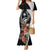 Hafa Adai Guam Mermaid Dress Tropical Flowers with Polynesian Pattern LT9 Women Black - Polynesian Pride