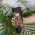 Guam Hafa Adai Skinny Tumbler Tropical Flowers with Polynesian Pattern