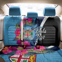 Bula Fiji Vintage Fijian Masi Pattern Back Car Seat Cover Blue Unique LT9 - Polynesian Pride