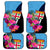 Bula Fiji Vintage Fijian Masi Pattern Car Mats Blue Unique LT9 Blue - Polynesian Pride