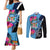 Bula Fiji Vintage Fijian Masi Pattern Couples Matching Mermaid Dress and Long Sleeve Button Shirt Blue Unique LT9 Blue - Polynesian Pride