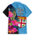 Bula Fiji Vintage Fijian Masi Pattern Family Matching Mermaid Dress and Hawaiian Shirt Blue Unique LT9 - Polynesian Pride