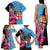 Bula Fiji Vintage Fijian Masi Pattern Family Matching Tank Maxi Dress and Hawaiian Shirt Blue Unique LT9 - Polynesian Pride