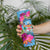 Bula Fiji Vintage Fijian Masi Pattern Skinny Tumbler Blue Unique