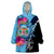 Bula Fiji Vintage Fijian Masi Pattern Wearable Blanket Hoodie Blue Unique LT9 One Size Blue - Polynesian Pride