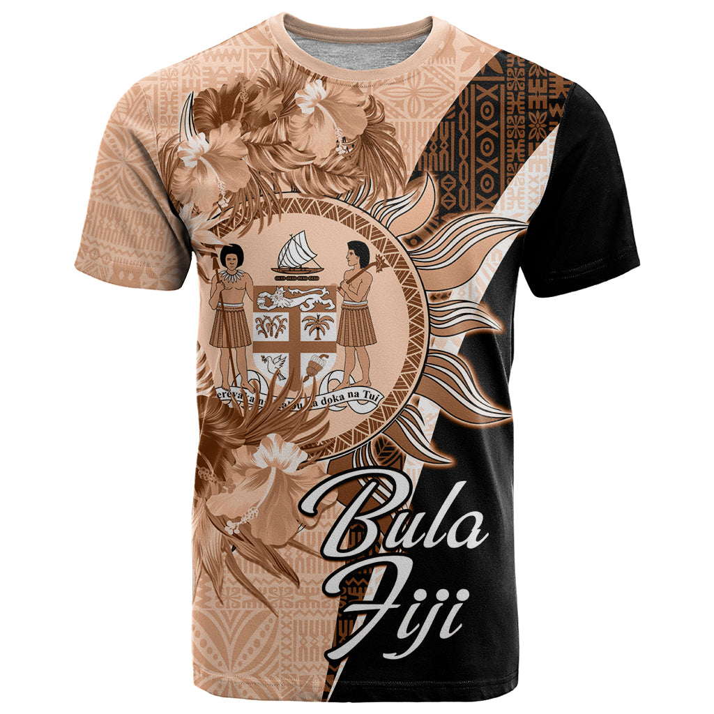 Bula Fiji Vintage Fijian Masi Pattern T Shirt Peach Fuzz Unique LT9 Peach Fuzz - Polynesian Pride