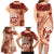 Vintage Tonga Kahoa Heilala Flower Family Matching Long Sleeve Bodycon Dress and Hawaiian Shirt LT9 - Polynesian Pride