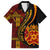 Vintage Tonga Malo E Lelei Ngatu Pattern Family Matching Short Sleeve Bodycon Dress and Hawaiian Shirt LT9 Dad's Shirt - Short Sleeve Red - Polynesian Pride