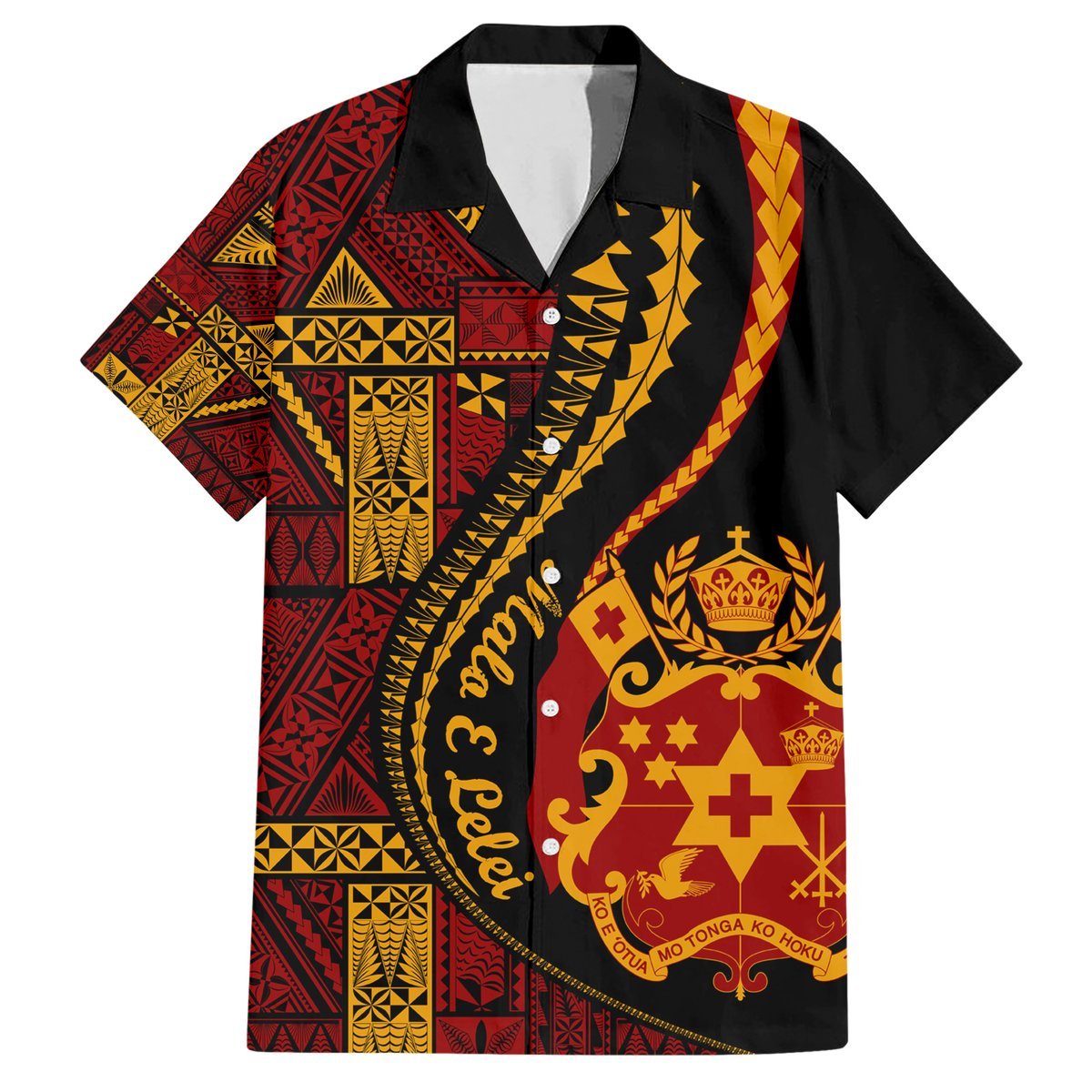 Vintage Tonga Malo E Lelei Ngatu Pattern Hawaiian Shirt LT9 Red - Polynesian Pride