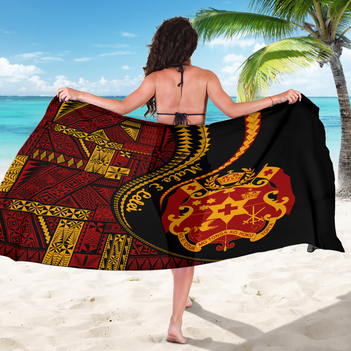 Vintage Tonga Malo E Lelei Ngatu Pattern Sarong LT9 - Polynesian Pride