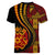 Vintage Tonga Malo E Lelei Ngatu Pattern Women V Neck T Shirt LT9 - Polynesian Pride