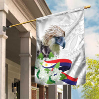 Philippines Eagle and Sampaguita Flowers Garden Flag Polynesian Pattern LT9 House Flag White - Polynesian Pride