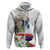 Philippines Eagle and Sampaguita Flowers Hoodie Polynesian Pattern