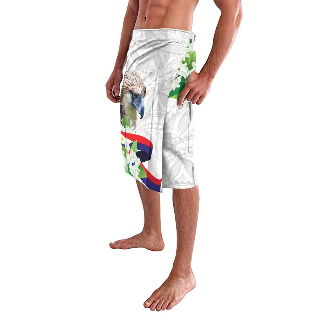 Philippines Eagle and Sampaguita Flowers Lavalava Polynesian Pattern LT9 - Polynesian Pride