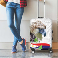 Philippines Eagle and Sampaguita Flowers Luggage Cover Polynesian Pattern LT9 - Polynesian Pride