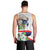 Philippines Eagle and Sampaguita Flowers Men Tank Top Polynesian Pattern