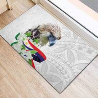 Philippines Eagle and Sampaguita Flowers Rubber Doormat Polynesian Pattern LT9 - Polynesian Pride