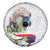 Philippines Eagle and Sampaguita Flowers Spare Tire Cover Polynesian Pattern