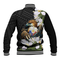 Philippines Eagle with Coat Of Arm Baseball Jacket Simple Sampaguita Jasmine LT9 - Polynesian Pride