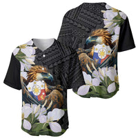Philippines Eagle with Coat Of Arm Baseball Jersey Simple Sampaguita Jasmine LT9 - Polynesian Pride