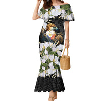 Philippines Eagle with Coat Of Arm Mermaid Dress Simple Sampaguita Jasmine LT9 Women Black - Polynesian Pride