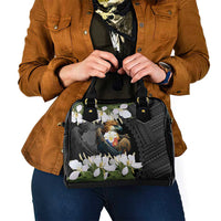 Philippines Eagle with Coat Of Arm Shoulder Handbag Simple Sampaguita Jasmine LT9 - Polynesian Pride