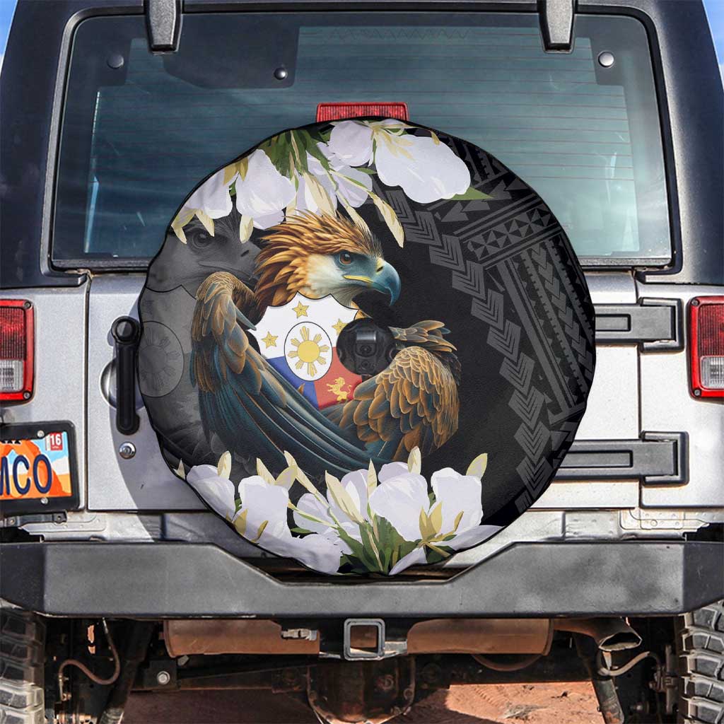 Philippines Eagle with Coat Of Arm Spare Tire Cover Simple Sampaguita Jasmine