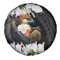 Philippines Eagle with Coat Of Arm Spare Tire Cover Simple Sampaguita Jasmine LT9 - Polynesian Pride