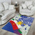 Philippines Flag Area Rug Sampaguita Jasmine with Polynesian Tribal