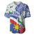 Philippines Flag Baseball Jersey Sampaguita Jasmine with Polynesian Tribal