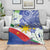 Philippines Flag Blanket Sampaguita Jasmine with Polynesian Tribal