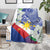 Philippines Flag Blanket Sampaguita Jasmine with Polynesian Tribal