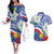 Philippines Flag Couples Matching Off The Shoulder Long Sleeve Dress and Hawaiian Shirt Sampaguita Jasmine with Polynesian Tribal