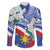 Philippines Flag Family Matching Mermaid Dress and Hawaiian Shirt Sampaguita Jasmine with Polynesian Tribal