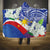 Philippines Flag Hooded Blanket Sampaguita Jasmine with Polynesian Tribal