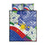 Philippines Flag Quilt Bed Set Sampaguita Jasmine with Polynesian Tribal