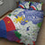 Philippines Flag Quilt Bed Set Sampaguita Jasmine with Polynesian Tribal