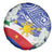 Philippines Flag Spare Tire Cover Sampaguita Jasmine with Polynesian Tribal