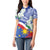 Philippines Flag Women Polo Shirt Sampaguita Jasmine with Polynesian Tribal