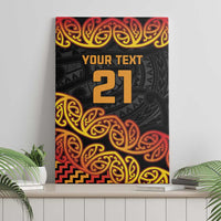 New Zealand Rugby Pacific Custom Canvas Wall Art Rangatira Maori Kowhaiwhai Pattern LT9 - Polynesian Pride