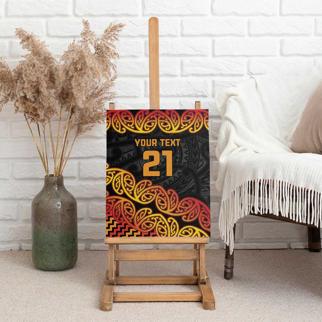 New Zealand Rugby Pacific Custom Canvas Wall Art Rangatira Maori Kowhaiwhai Pattern LT9 - Polynesian Pride