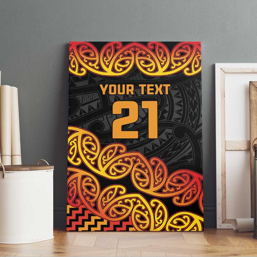 New Zealand Rugby Pacific Custom Canvas Wall Art Rangatira Maori Kowhaiwhai Pattern LT9 - Polynesian Pride