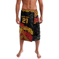 New Zealand Rugby Pacific Custom Lavalava Rangatira Maori Kowhaiwhai Pattern LT9 Gold - Polynesian Pride