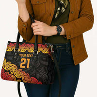 New Zealand Rugby Pacific Custom Leather Bag Rangatira Maori Kowhaiwhai Pattern LT9 - Polynesian Pride