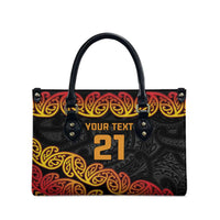 New Zealand Rugby Pacific Custom Leather Bag Rangatira Maori Kowhaiwhai Pattern LT9 - Polynesian Pride